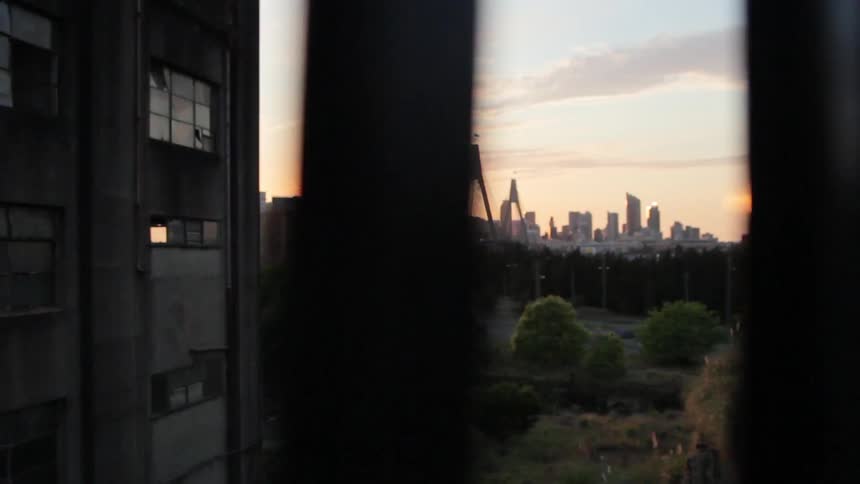 A city skyline