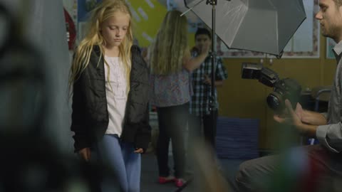 Kids having their picture taken