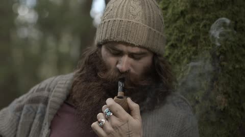 bearded man in woods stock footage collection by matthew p rojas