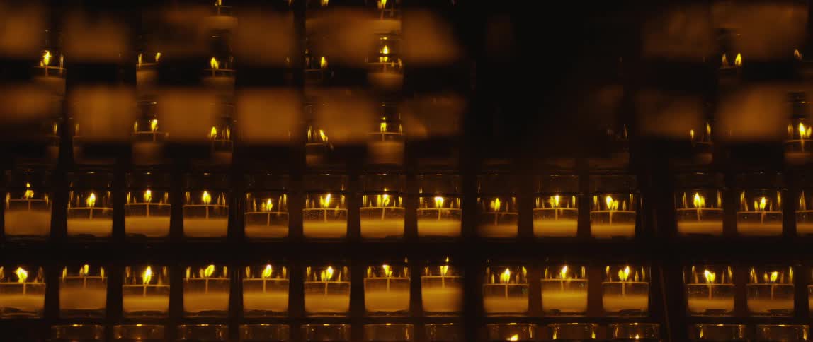 A bunch of lite candles