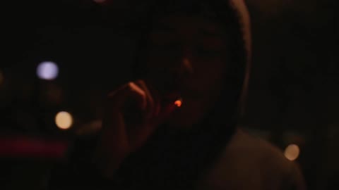 A person smoking