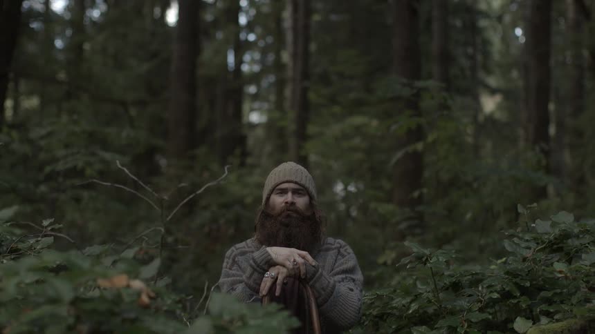 A man portrait at the forest