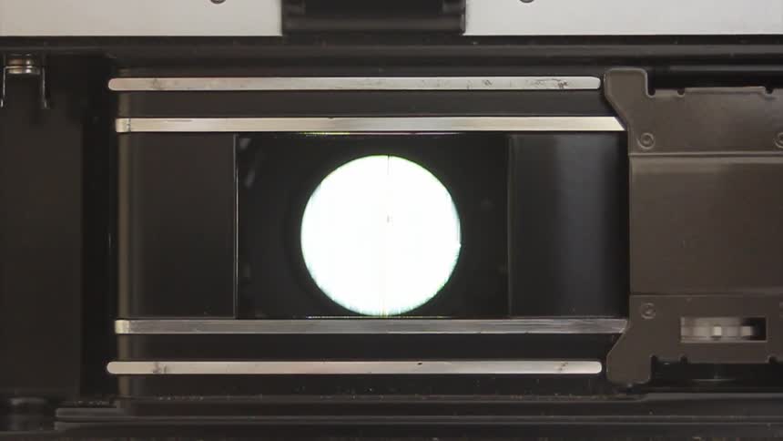 Camera's shutter opening and closing