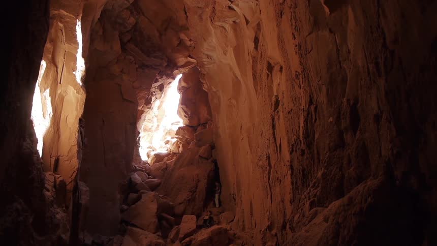 Light coming in through a cave opening