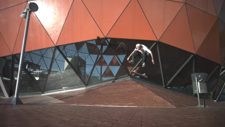 A person riding a skateboard