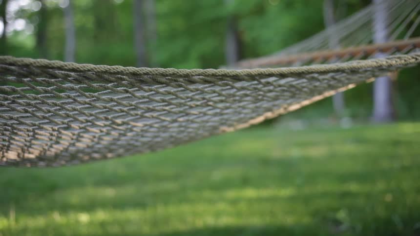 A close up shot of a hammock
