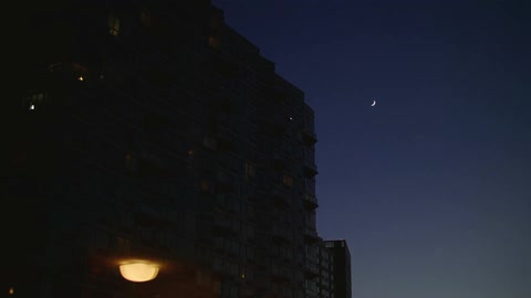 Time lapse of a city building at night