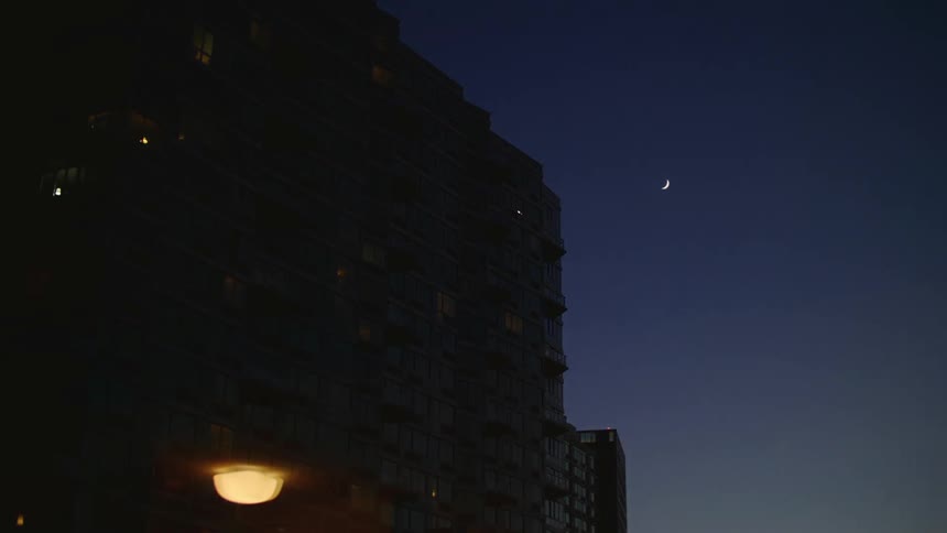 Time lapse of a city building at night
