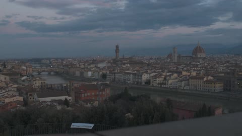 A timelapse of a city on a river