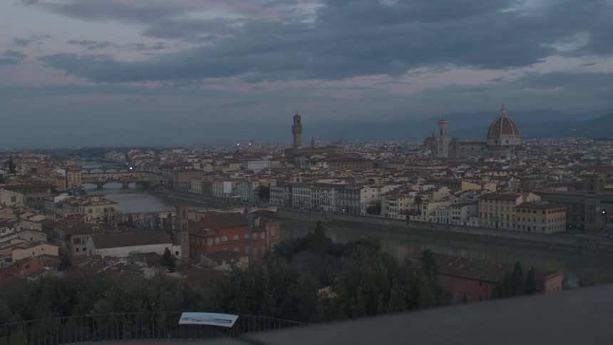A timelapse of a city on a river