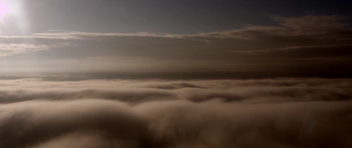 A view of clouds from above