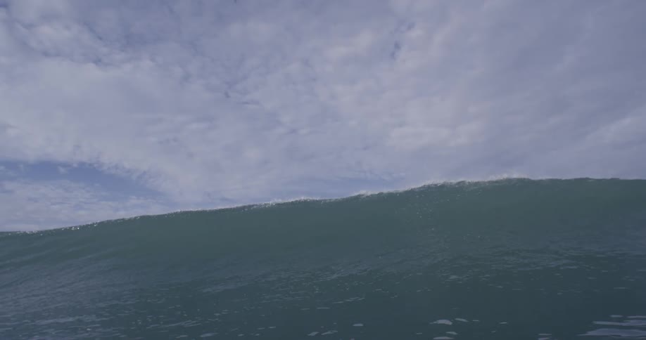 View of a large wave crashing down