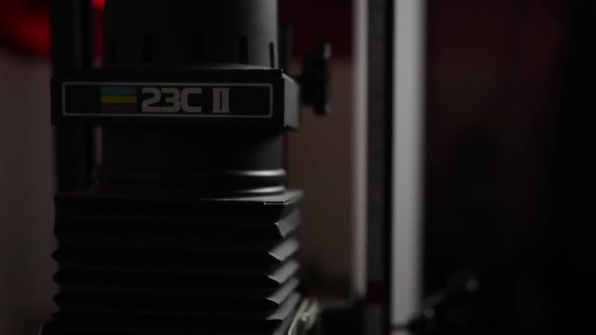 View of a machine in a dark room