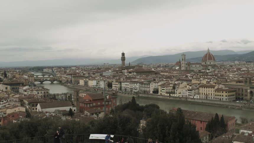 A timelapse view of florence, italy seen from a high vantage point
