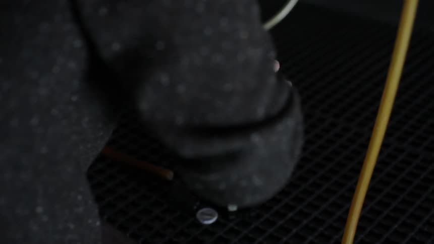 A person sticking the hand in something