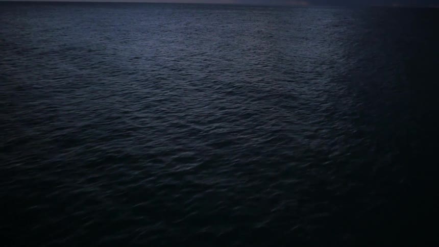 Fast moving over large body of water