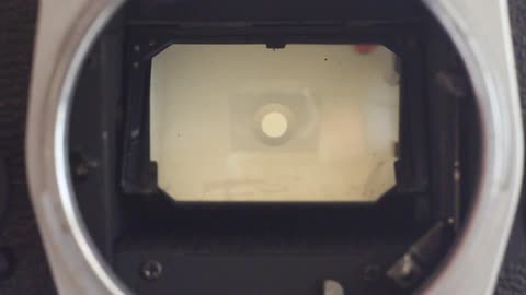 A camera's shutter opens and closes