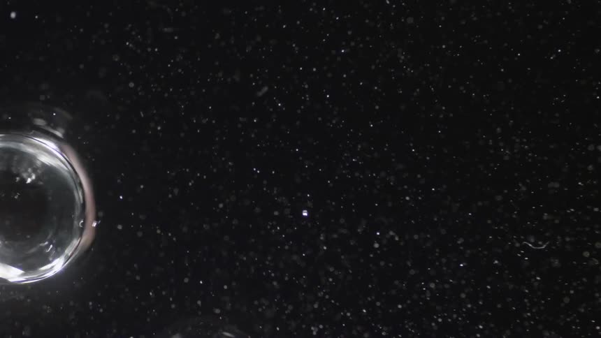 Bubbles forming and moving in water