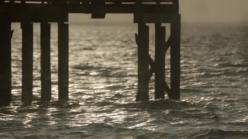 Sunlight reflecting off of the ocean