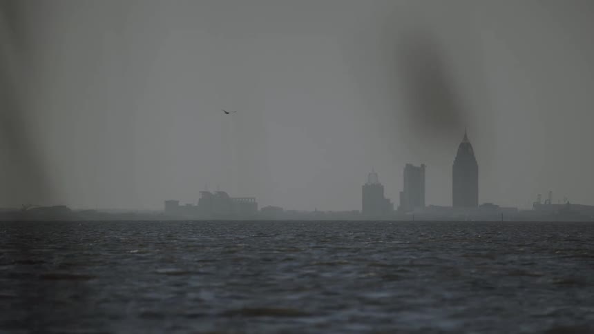 A city skyline