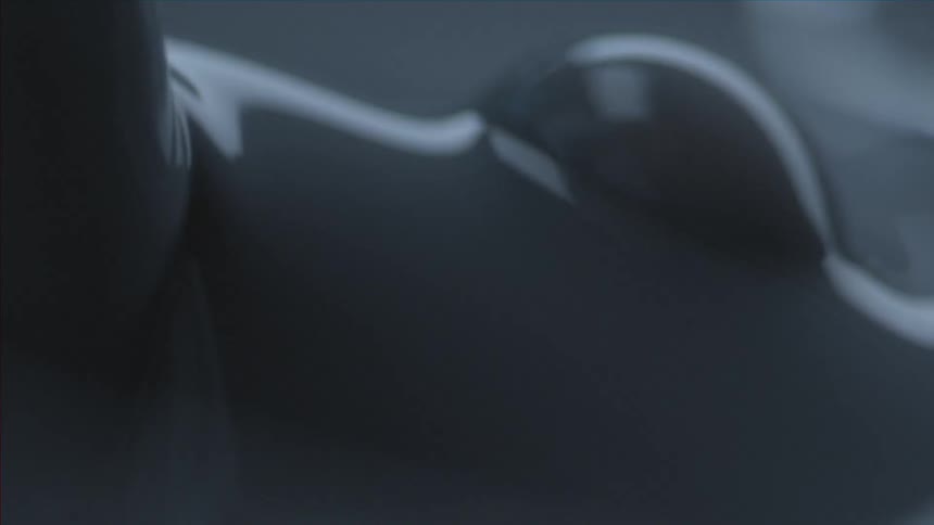 The liquid bubbles and spins around