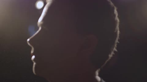 Up close view of a person's face