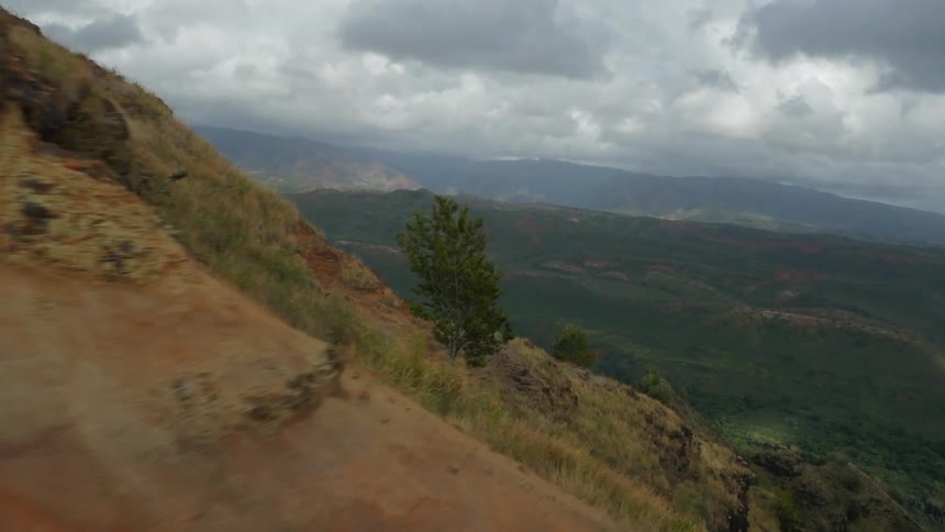 Aerial view of a mountain range