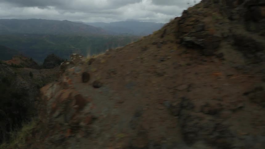 Aerial view of a mountain range
