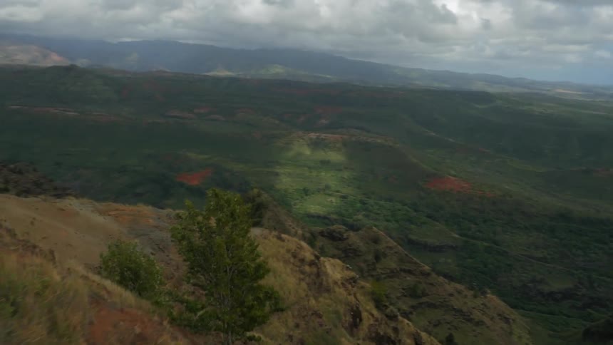 Mountainous valley in the wilderness