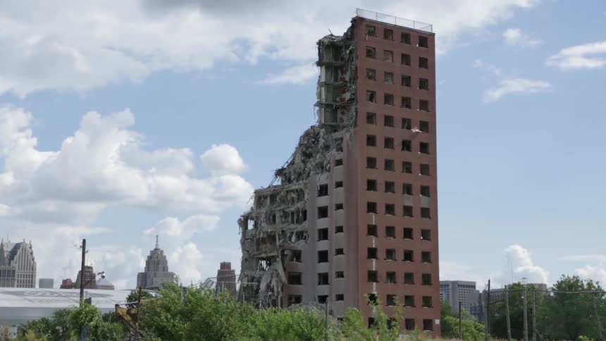 View of a ruined building
