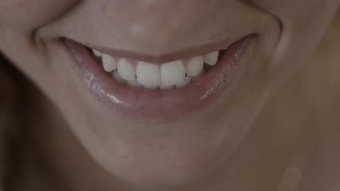 A woman is laughing