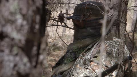 A man is hunting