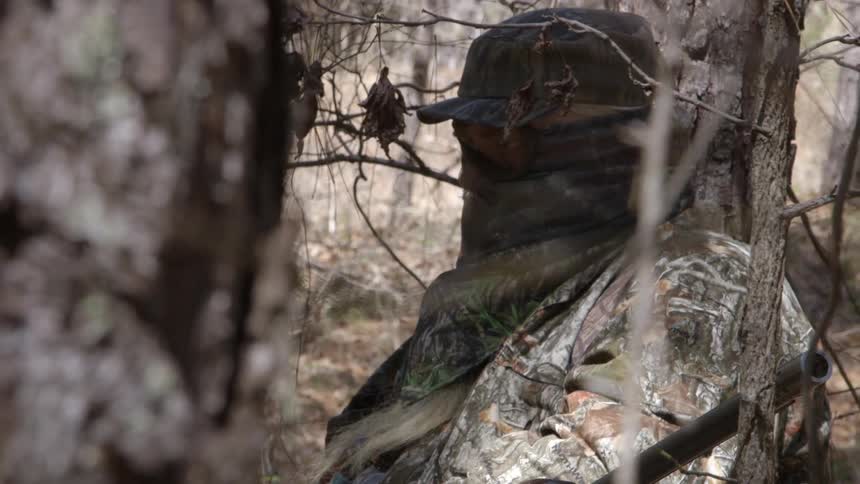 A man is hunting