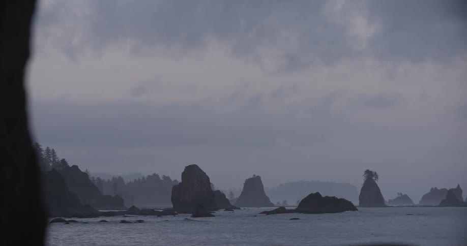 An isolated inlet at the ocean