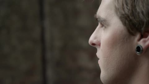 Man looking upwards