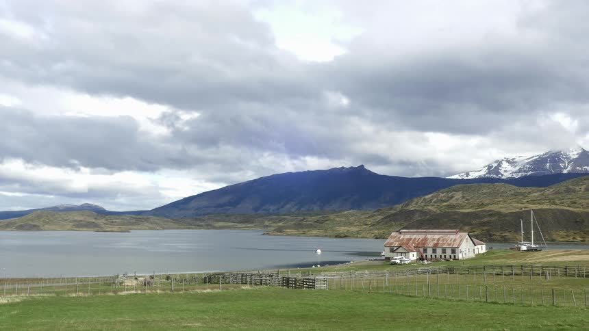 A coastline on a cloudy day