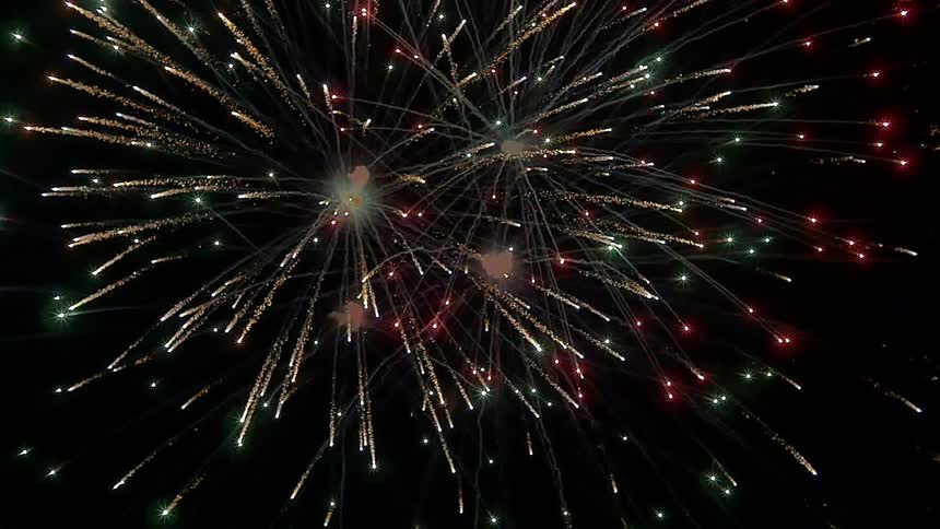 Fireworks launch during a festival