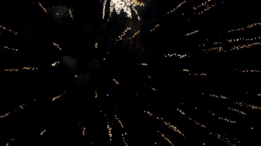 Fireworks launch during a festival