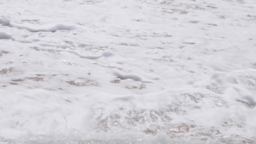 Water waves crashing onto shore