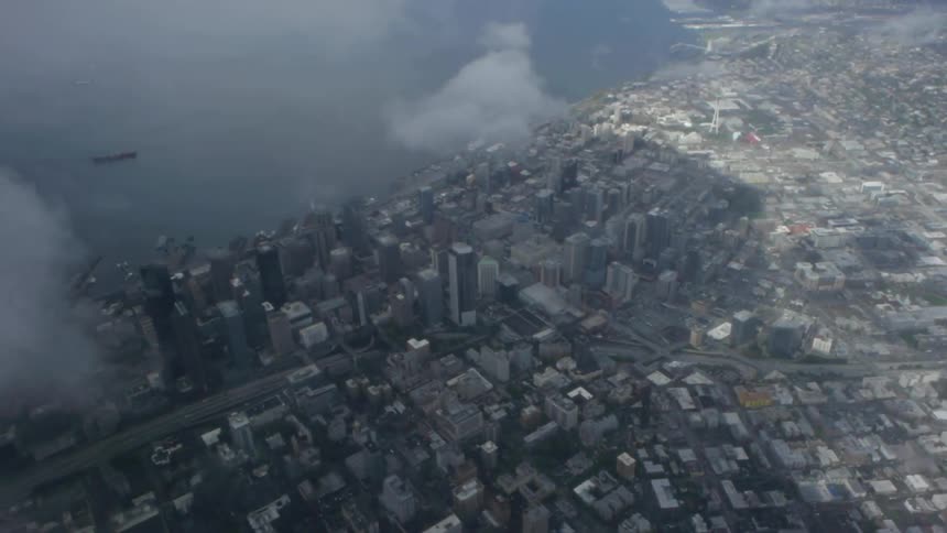 Aerial view of a large city