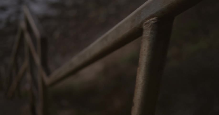 A rail on stairs