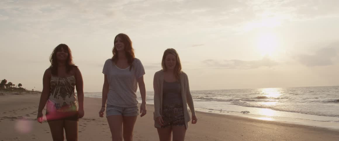 A group of people at the beach