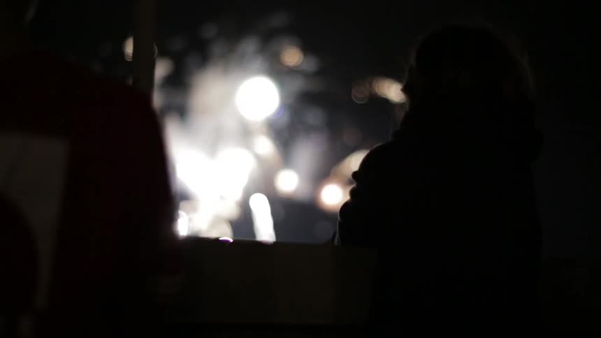 A scenery of a fireworks