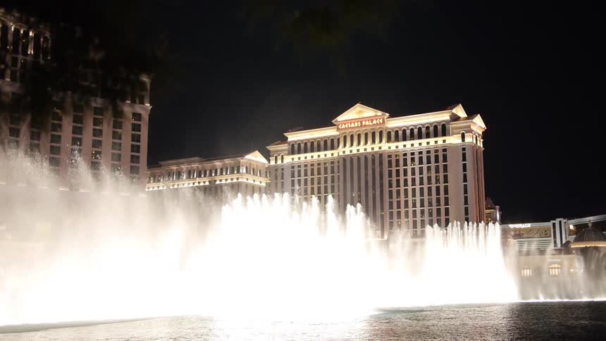 Water is being pumped by the fountains