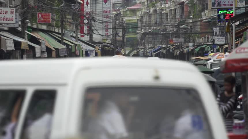 A busy street in china