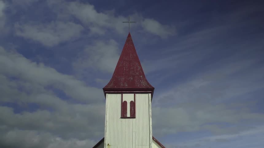A steeple of a church
