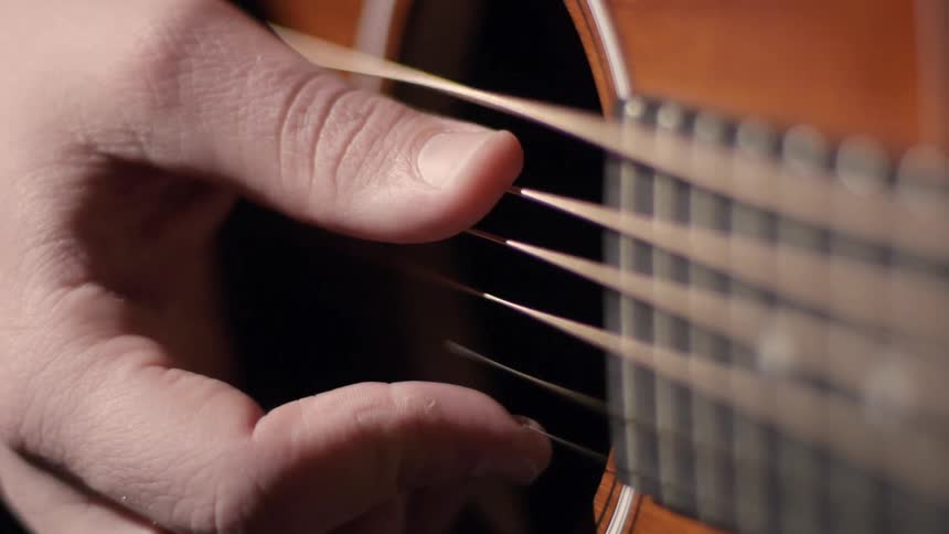 A person playing a guitar