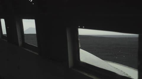 The inside of a planes hull
