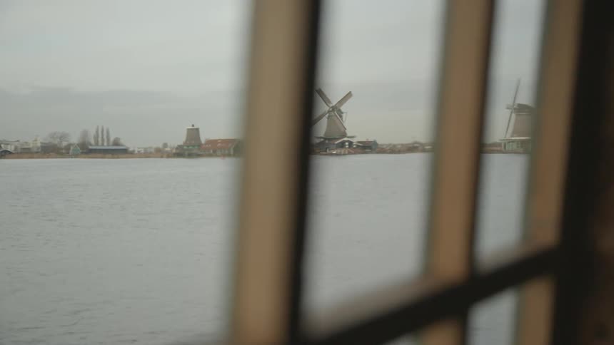 A windmill off in the distance