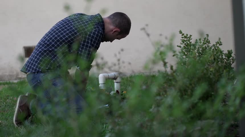 A person out working in the garden